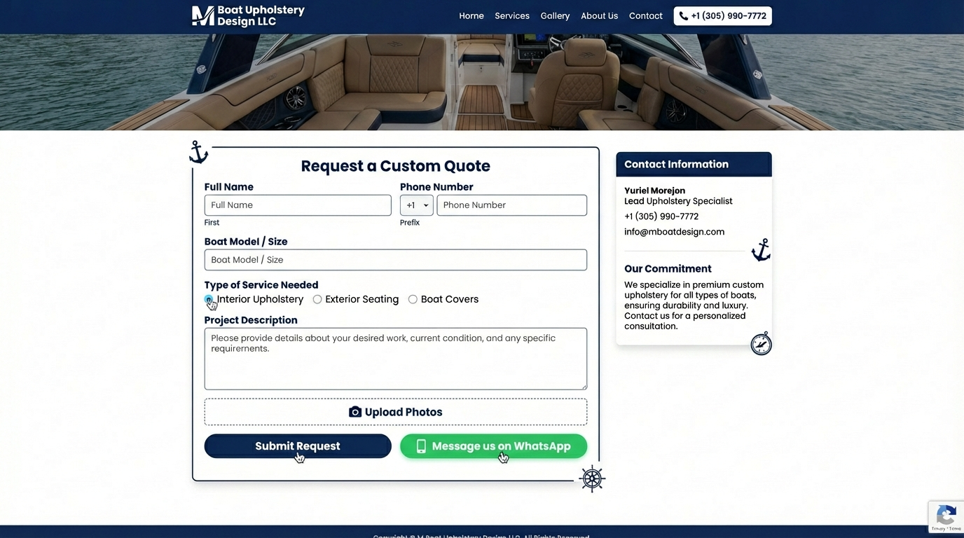 Request A Quote Form Page 1